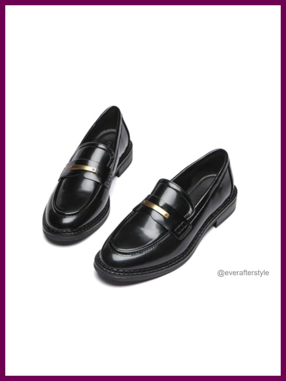Faux Leather Penny Loafers Slip-On Business Casual Flats